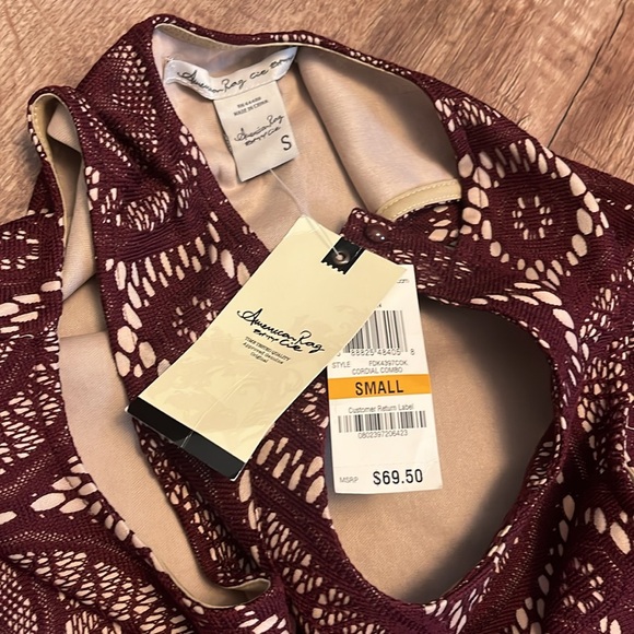 Maroon Patterned Dress - Picture 5 of 6